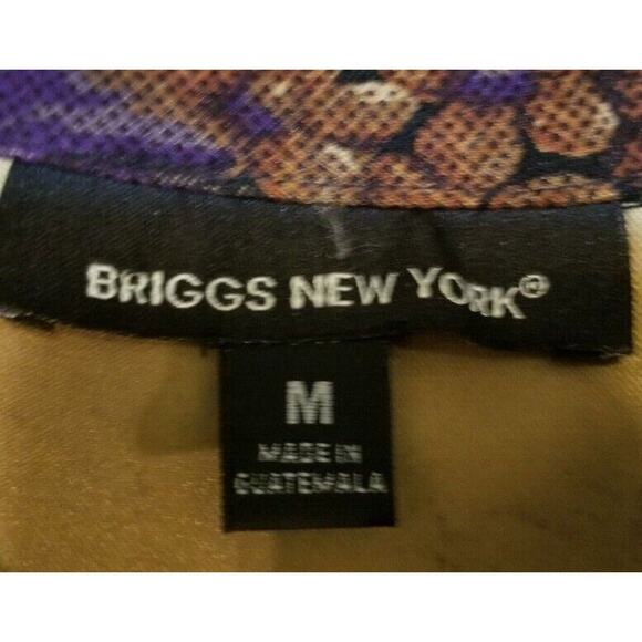 VTG-Briggs New York -Long Sleeve Women's Blazer Jacket Floral Button Up Size M - Picture 4 of 6